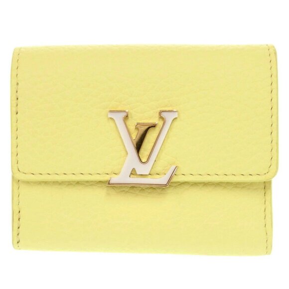 LOUIS VUITTON Yellow Leather Wallet - Picture 1 of 9